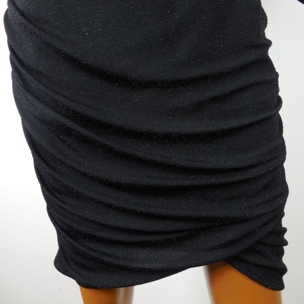 EXPRESS M NWT Black Cocktail Dress Lurex Low Cut - Picture 6 of 10